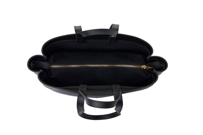 Lucky Bees Isla Mini v2 Bolso de Hombro Negro Cuero de Polivinilo Elegante Sofisticado para Mujer